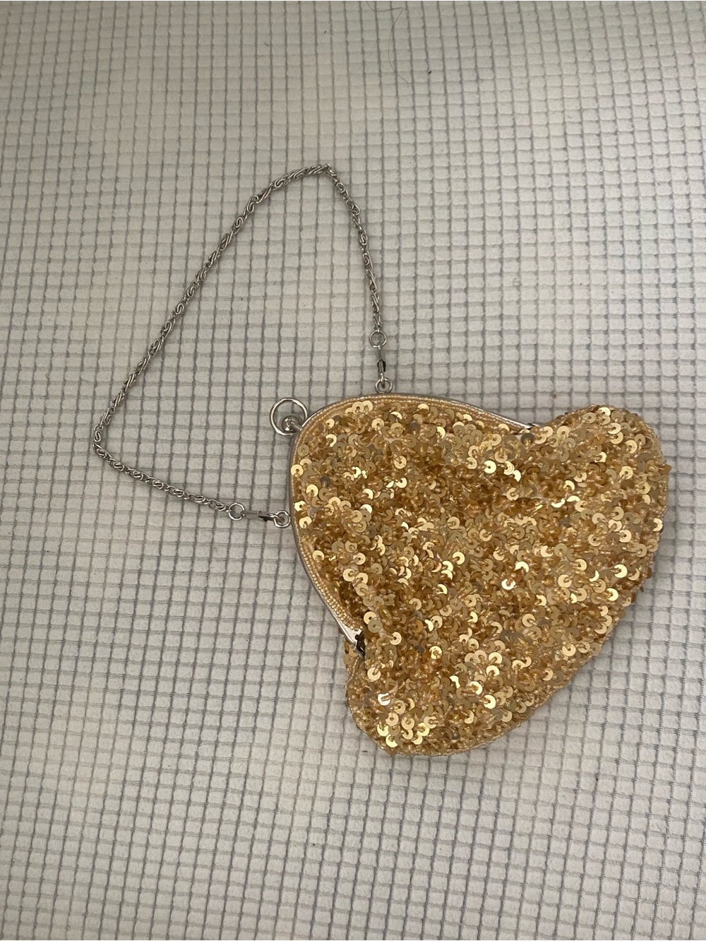 Vintage Gold Sequin Evening Bag